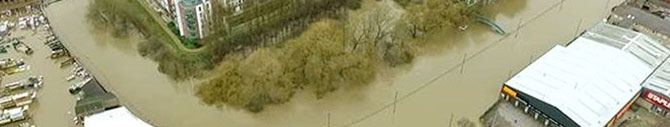 flooded city centre